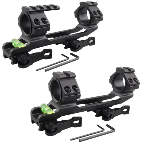 25.4/30mm QD 스코프 마운트 듀얼 링 스피릿 버블 레벨 20mm Picatinny 레일 퀵 릴리스 사냥 전술 라이플스코프베이스