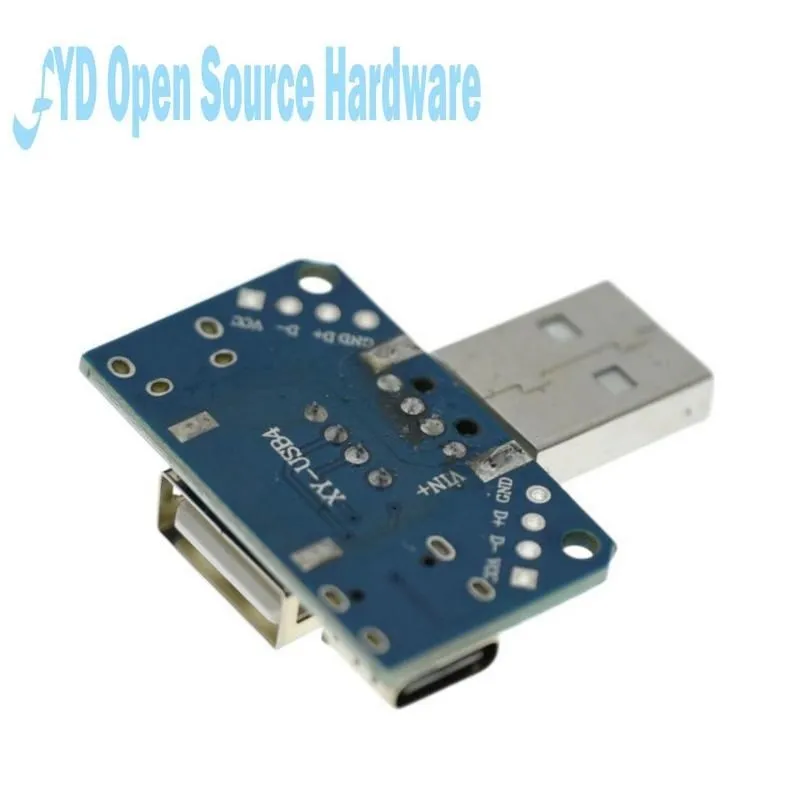 USB Connector To Type-c Micro USB Female USB 2.54-4P Transfer Test Board USB Adapter Plate XY-USB4