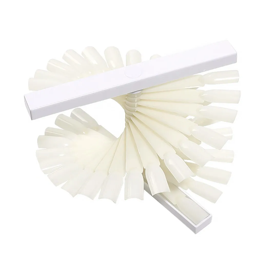 1Set Nail Color Cards Lightweight Fan Shape Nail Art Tips Display Polish Display Board Suitable for Home Salon