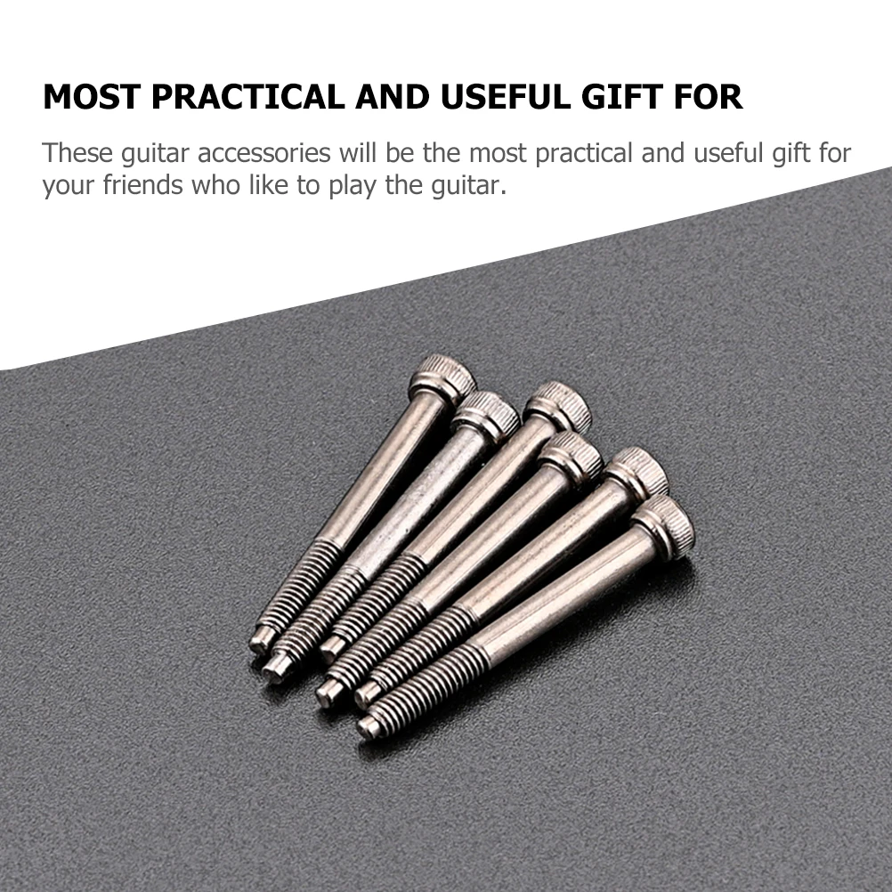 

6Pcs Durable Metal Guitar Bridge Screws Electric Tremolo Parts Replacement Accessories