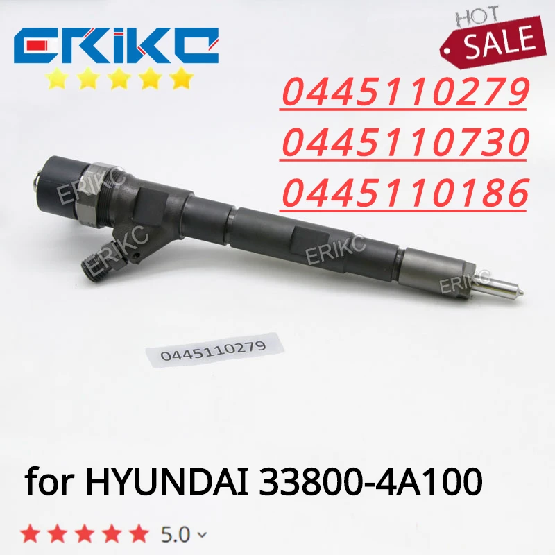 

ERIKC 0445110279 Common Rail Injector 0445110186 Auto Spare Part 0445110730 For Hyundai Starex Kia 2.5L 33800-4A100 33800-4A150