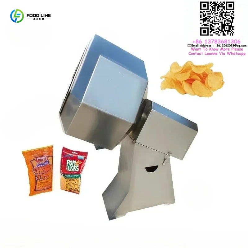 Customized Commercial Automatic Octagonal Animal Feed Pellet Fried Peanut Nut Snack Seasoning Machine Food Flavoring Mixer