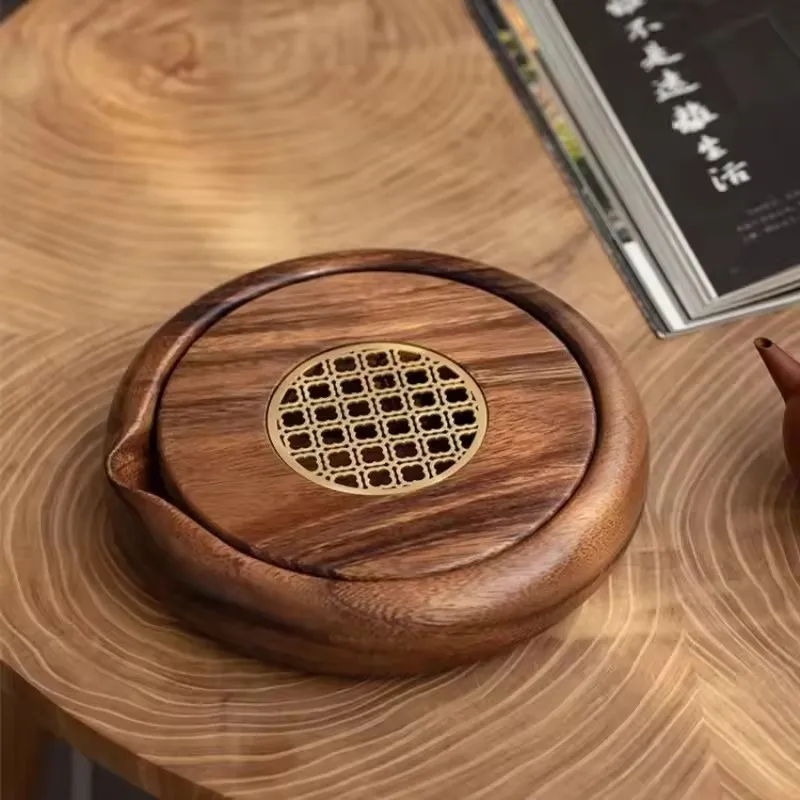 

Маленький деревянный поднос для хранения сухих продуктов, чая, китайской чайной церемонии, бытовой, из орехового дерева, с пенопластовой подкладкой