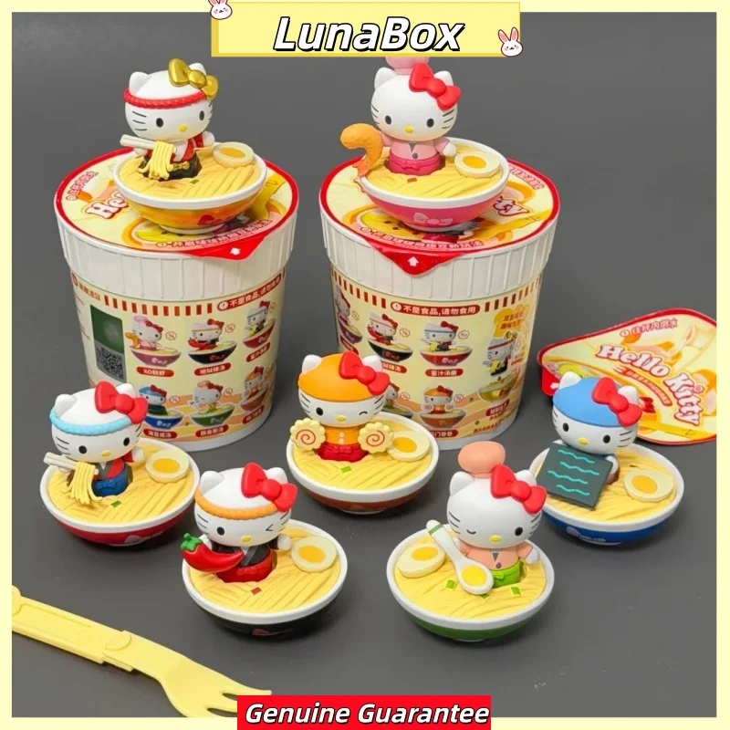 

Genuine Sanrio Hello Kitty Ramen Shop Series Blind Box Kawaii Food-Themed Figure Collectible Lovely Desk Decor Birthday Gift