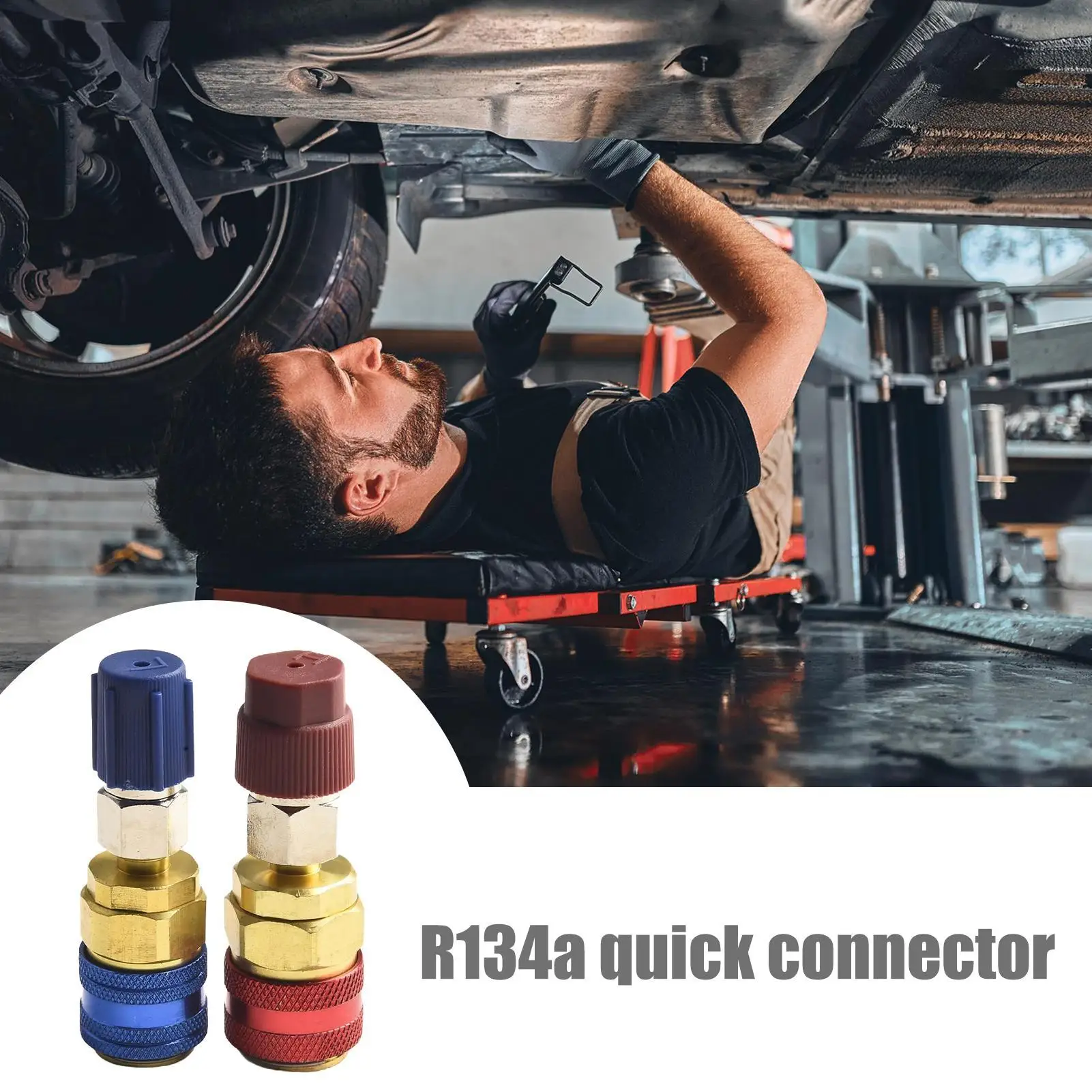 

R134a Auto AC Pressure Coupler Car Refrigerant Adapter Fitting Refrigerant Tank Adapter Kit for Refrigeration Air Conditioning