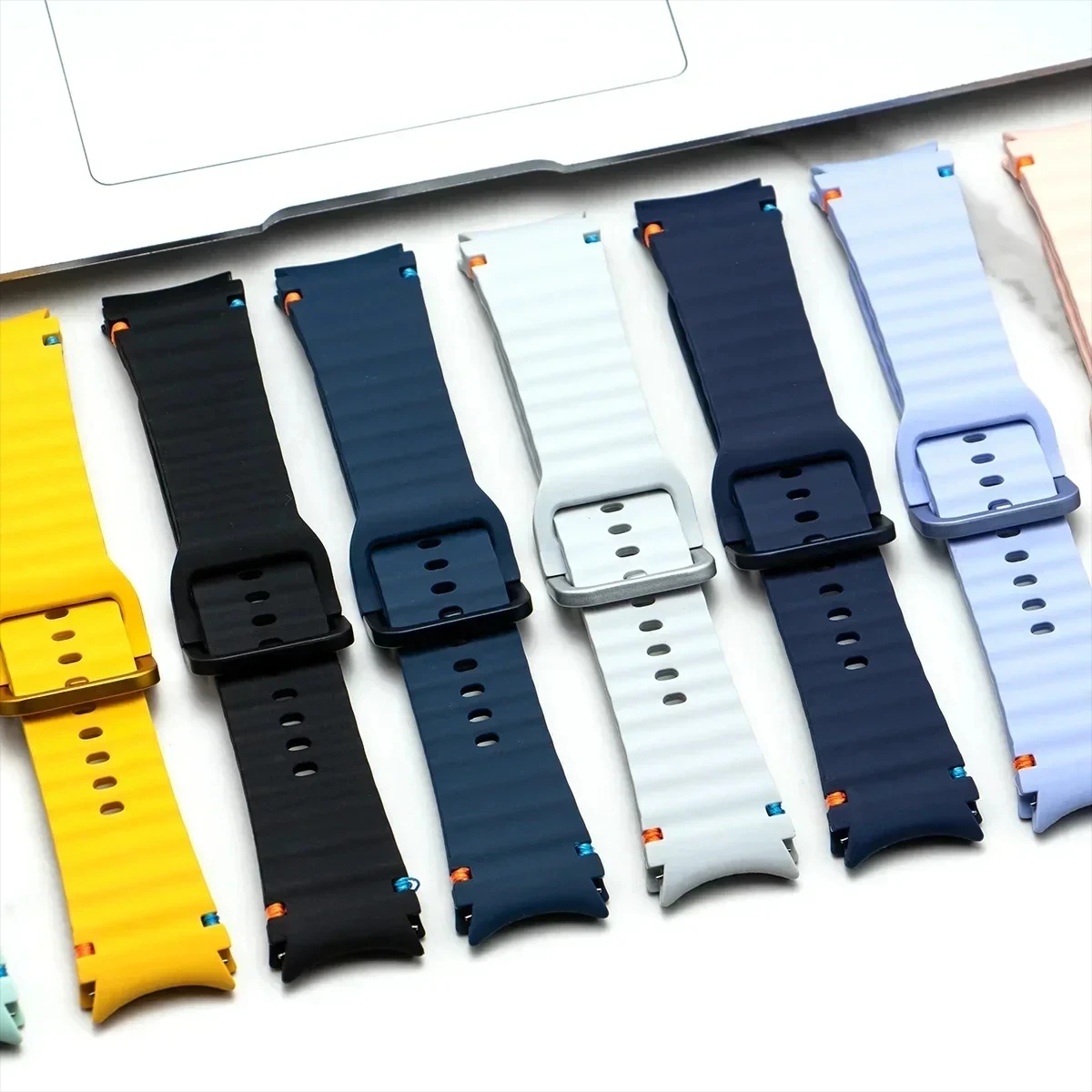 الأشرطة الرسمية لساعة سامسونج جالاكسي 7/FE/6/5/4 44 مللي متر 40 مللي متر 5 برو 45 مللي متر 46 مللي متر الرياضة كوريا سوار جالاكسي ساعة 6 الفرقة الكلاسيكية #2