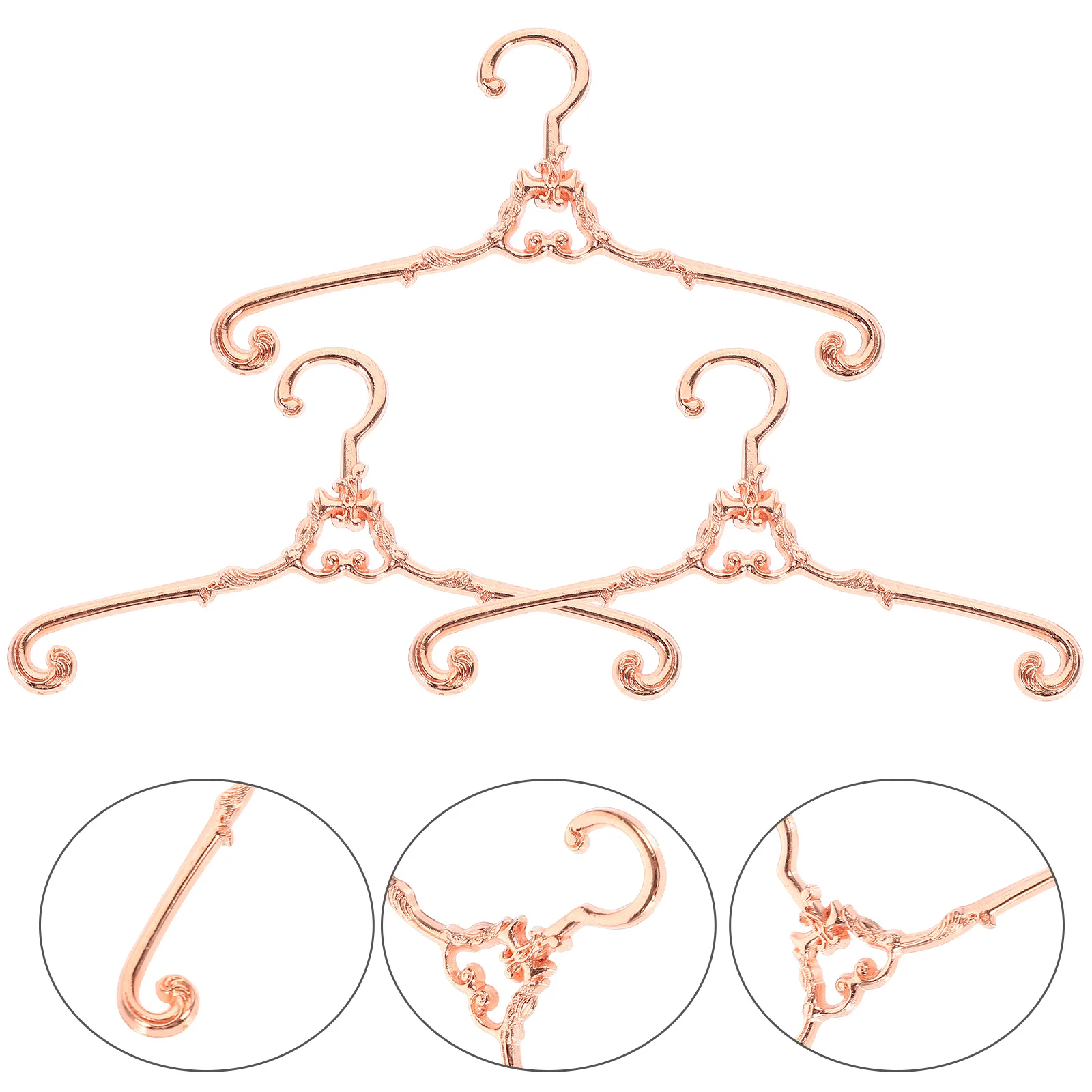 5 Pcs Furniture Hanger Toddler Small Clothing Rack Alloy Miniature Clothes Hangers