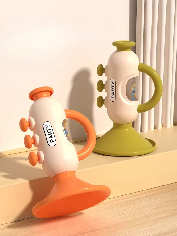 

Детские игрушки с маленькими рожками, играющая на музыку, гармоника, свисток, подарок на день рождения.