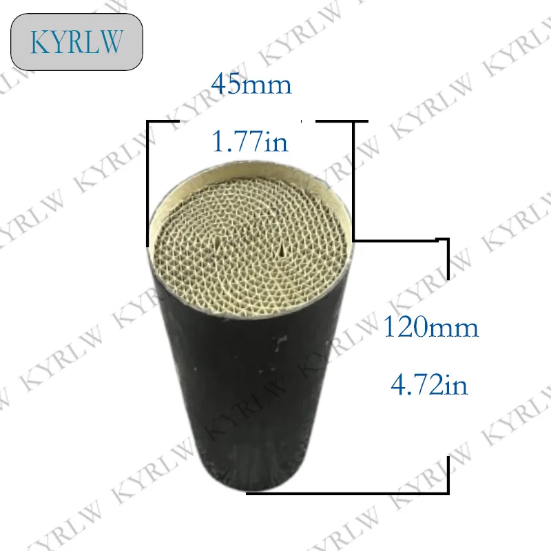 Katalis Sepeda Motor Kualitas Tinggi 45*120Mm Euro3/4/5/6 Sistem Pembuangan Katalis Sepeda Motor Sepeda Motor Logam