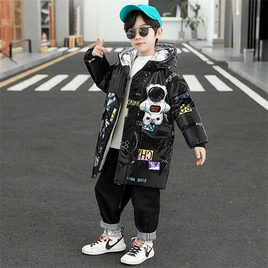 Winter Thicken Windproof Warm Coat for Boys Children Outerwear Kids Clothes Boys Jackets Plus Thick for 4-15 Years Teenager