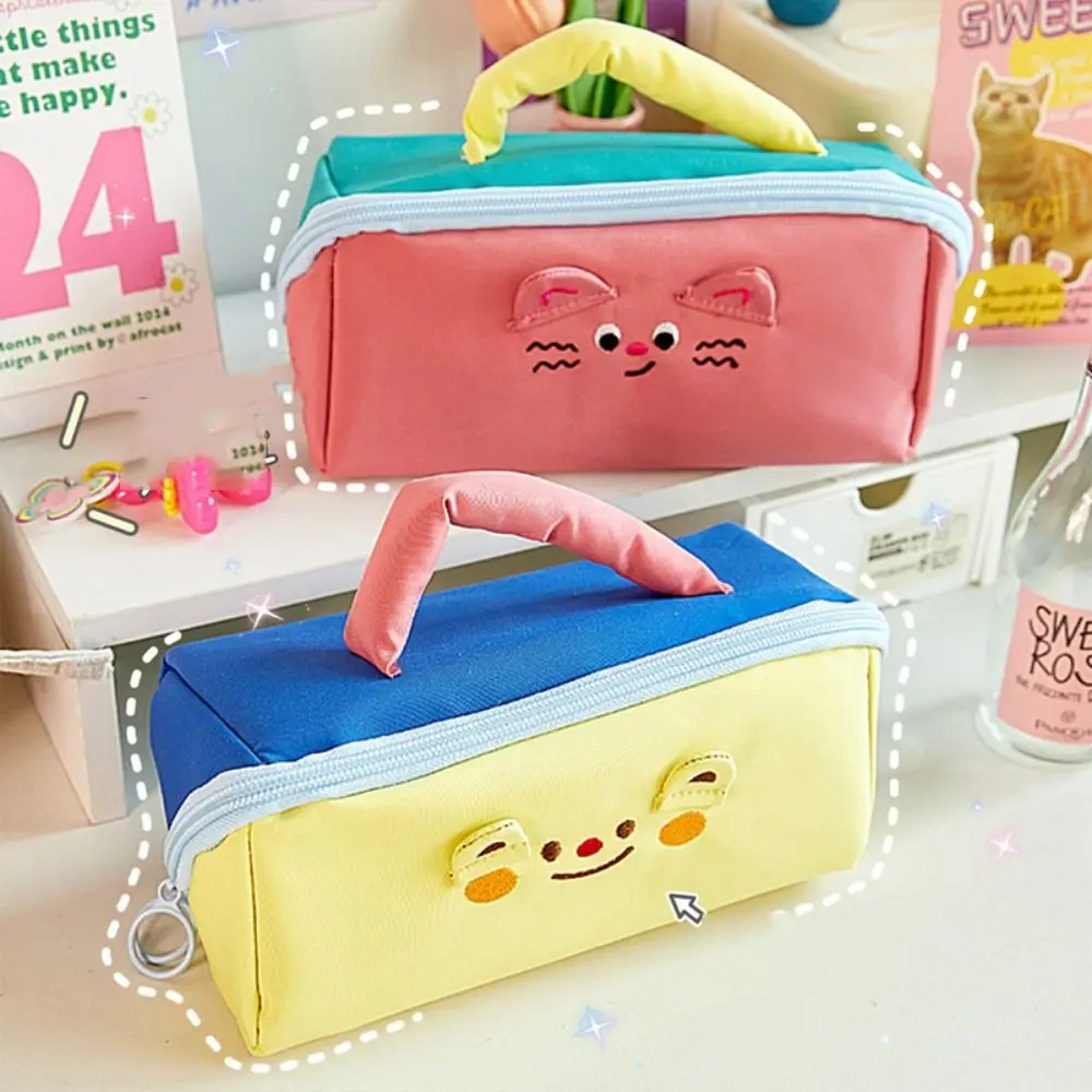

Large Capacity Cartoon Pencil Case Cosmetics Storage 6 Multi Layers Korean Pencil Bag Handheld Zipper Makeup Bag Office Supplies