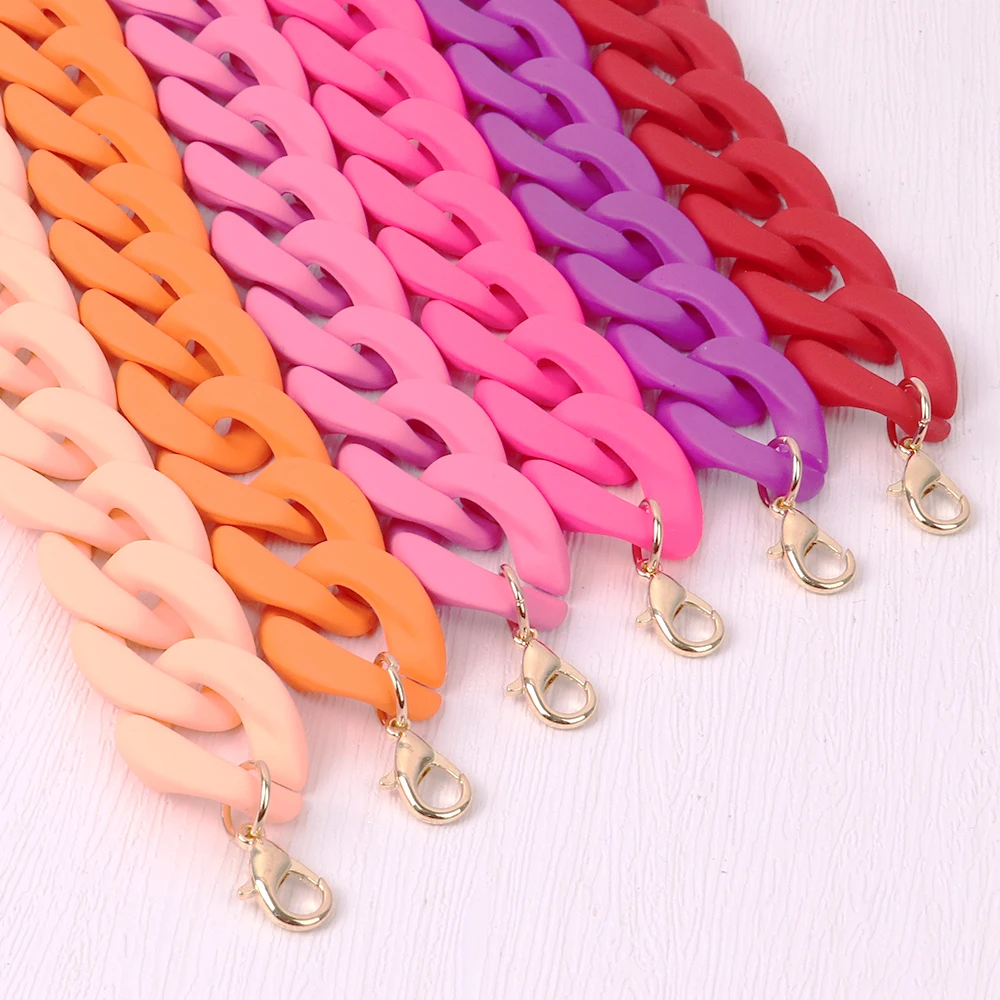 FishSheep Trendy Bunte Acryl Kette Choker Halsketten Für Frauen Aussage Matte Harz Breite Kette Kragen Hals Schmuck 2022 Neue – Detail 4