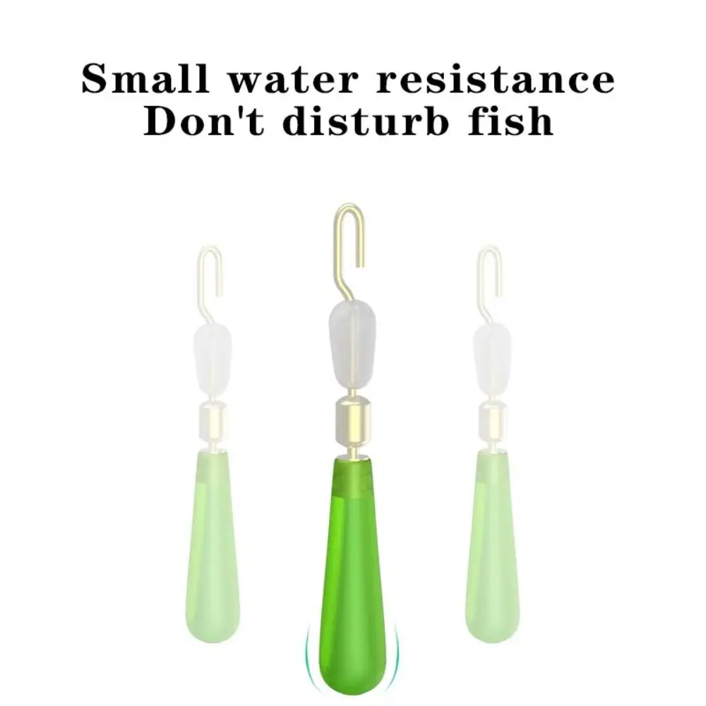 20 قطعة سيليكون الصيد يطفو مقعد قطب الكرة تحمل الصيد بوبر تعويم النحاس رئيس مرنة الفرعية خط المشبك موصل #3