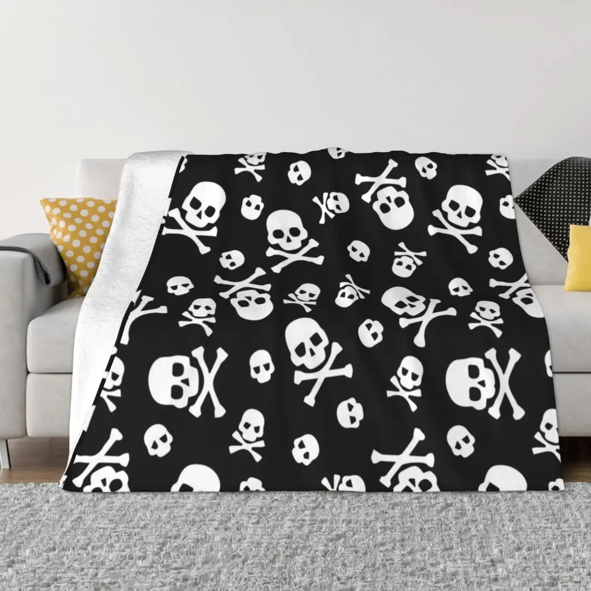 

skulls pattern Throw Blanket Sofa Decorative Sofas for babies Giant Sofa Blankets