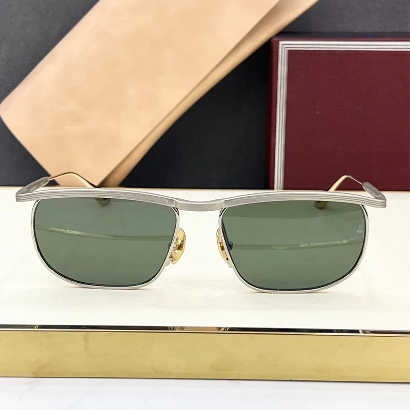 JMM MELVILLE New Fashion Sunglasses Durable Designer Brand Classic Handmade High Quality Pure Titanium Glasses