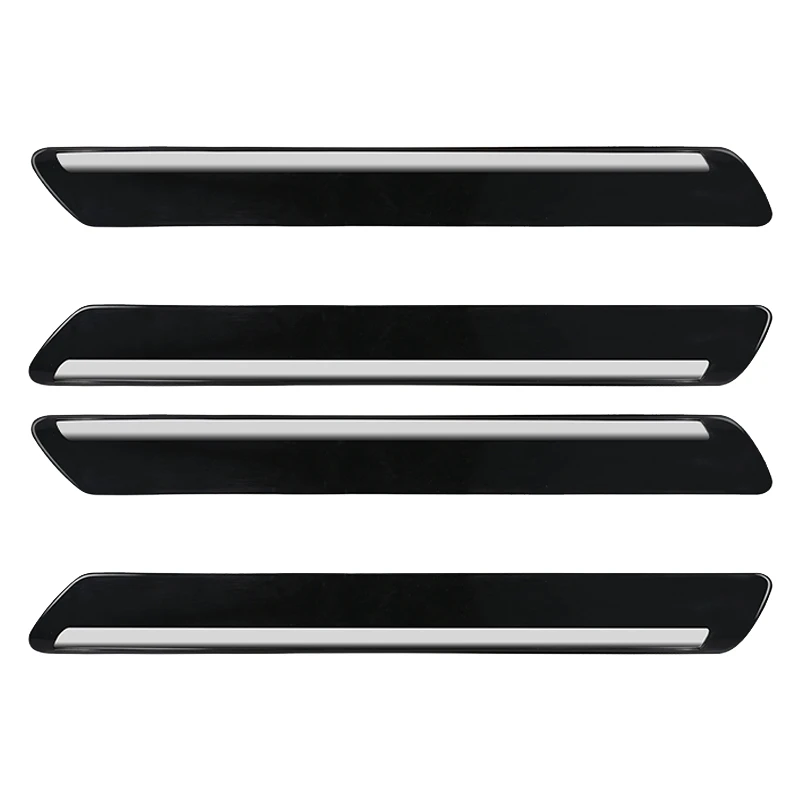 4Pcs Car Bumper Protector Truck Auto Bumpers Lip Anti-Collision Protect Trim Strip Car Sticker nero