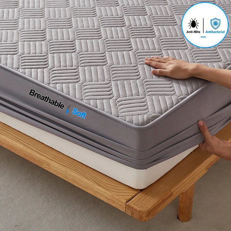 

Комфортный мягкий наматрасник, дышащий антибактериальный защитный наматрасник от клещей, приталенный чехол для здорового сна