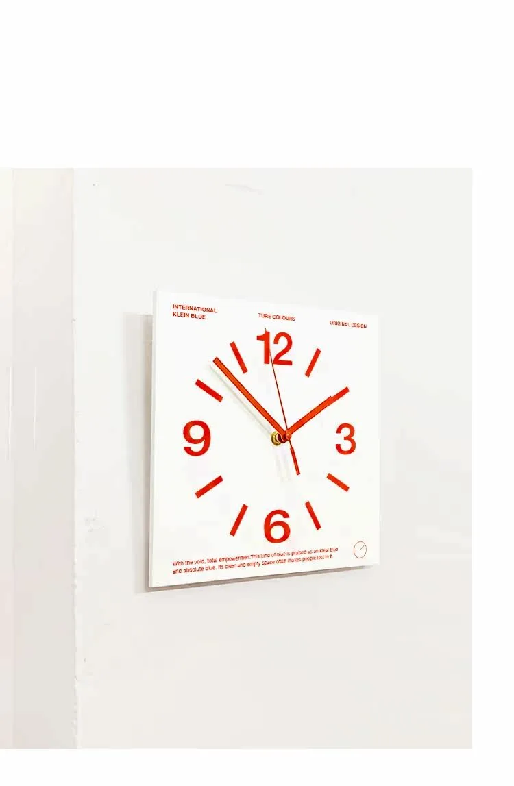 Slim Modern Art for Living Room Decor,Bedroom,Office,Home Interior,Extremely fashionable Designer Square Wall Clock,Silent Sweep
