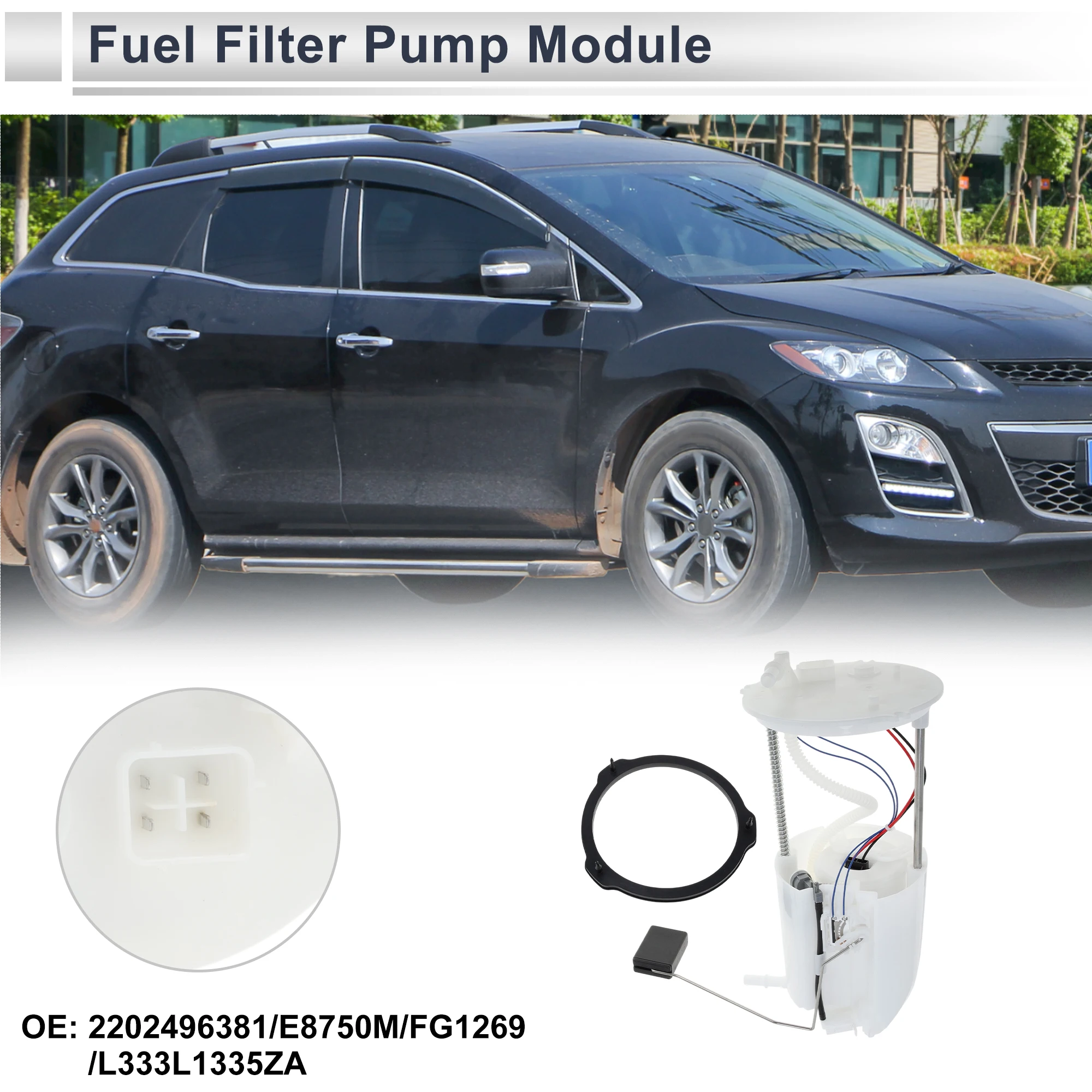 X Autohaux Electric Fuel Pump Assembly for Mazda CX-7 2007-2012 L4 2.3L Fuel Filter Pump Module with Sending Unit No.L333L1335ZA