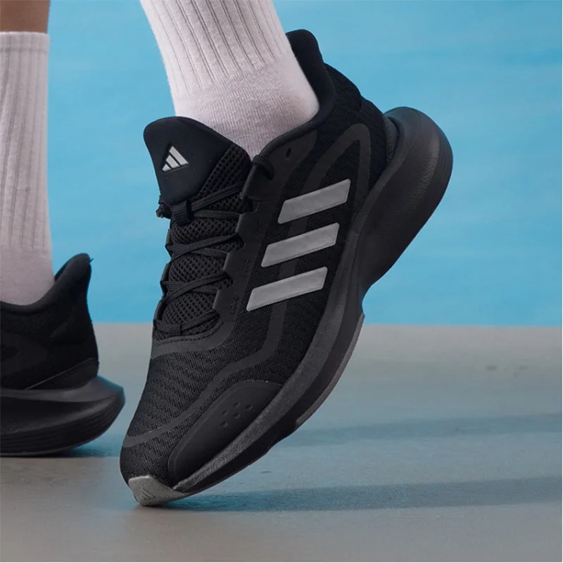Zapatillas adidas All Black reflectantes para correr, zapatillas deportivas informales antideslizantes con cojín de malla transpirable para hombre y mujer JH5150