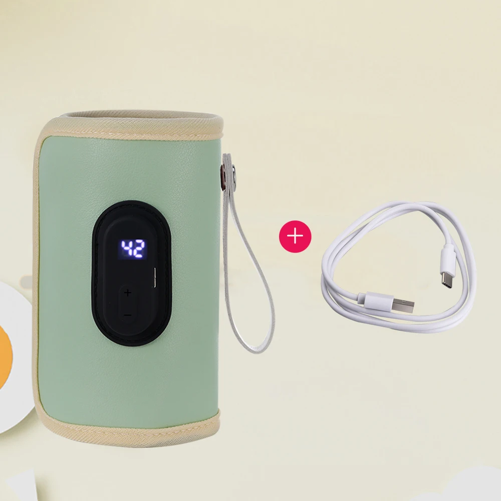 USB ชาร์จขวดนมเครื่องทําความร้อนแขนเครื่องอุ่นนม 5 อุณหภูมิปรับฉนวน Breastmilk WARM BAG