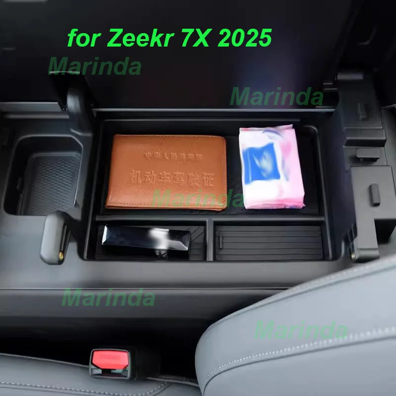 

Car Armrest Storage Box for Zeekr 7X 2025 Central Console Armrest Case Division Grid Stowing ABS Box Interior Accessories