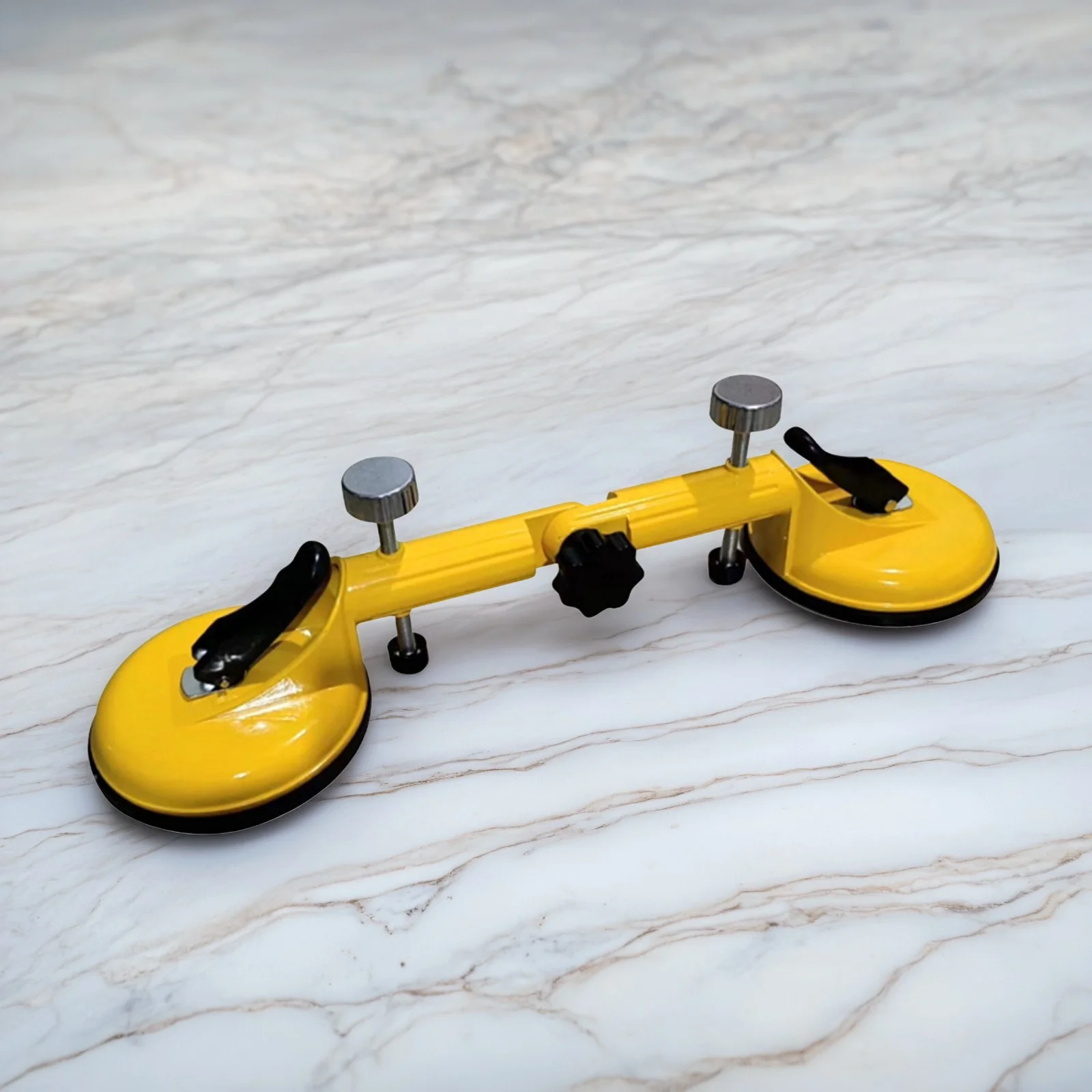 Ventosa per sollevatore a ventosa in vetro per maniglia per pavimenti in piastrelle, doppie ventose con gomma plastica ad alta resistenza