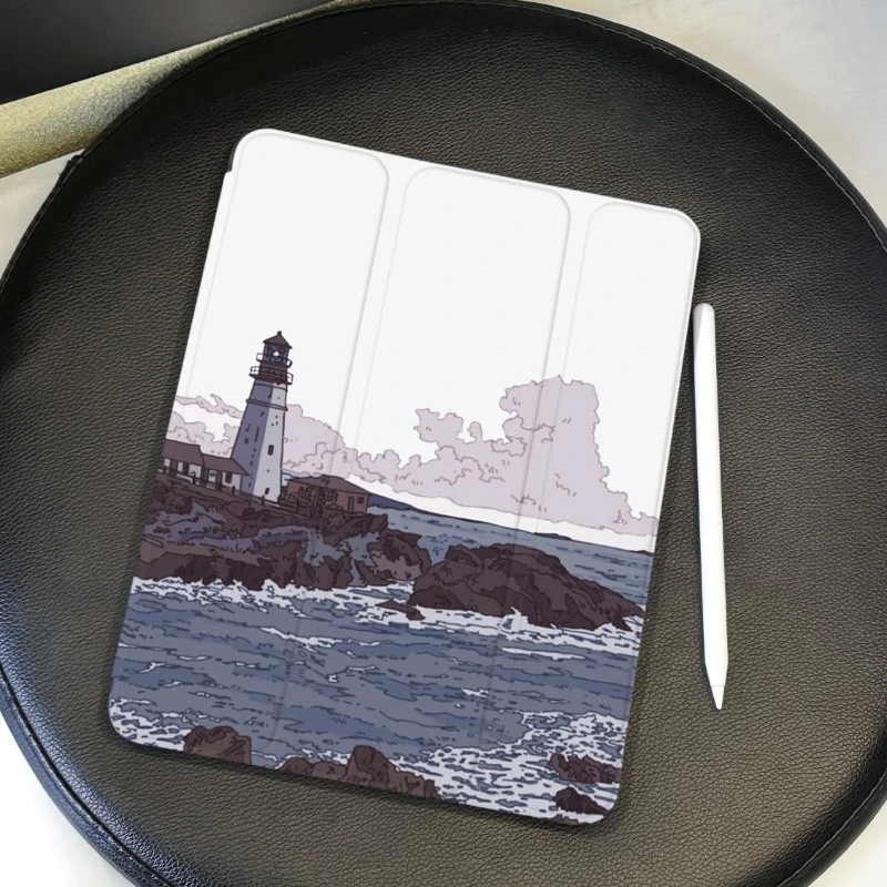 

Seaside Lighthouse Detachable Cover for IPad Air 4 10.9 2020 Air 5 IPad 10.2 8th 9th Gen Ipad 5th 6th 9.7 10.9 10th Gen Case