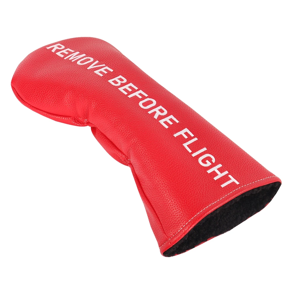 Red Remove Before Flight Golf Headcover Golf 460CC Driver Cover Wood Hybrid Mallet Cover