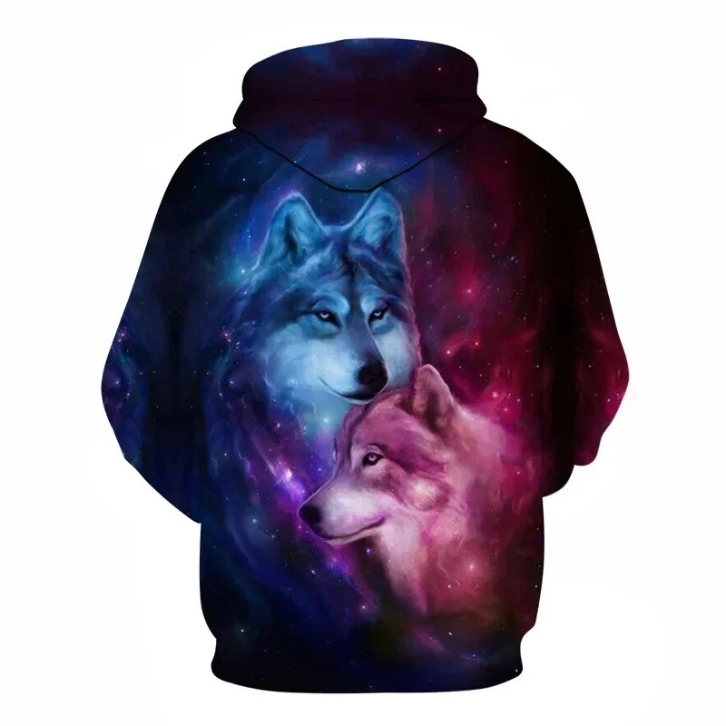 3D-Druck Hoodie mit Wolf-Motiv für Herren und Damen, modischer, lässiger Oversize-Pullover, Hip-Hop, Harajuku, Streetwear – Detail 17