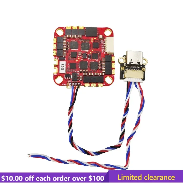 

Limited Clearance HAKRC F7226 AIO BMI270 Baro BlackBox Current Sensor F722 Flight Controller BLHELIS 40A 4in1 ESC 2-6S