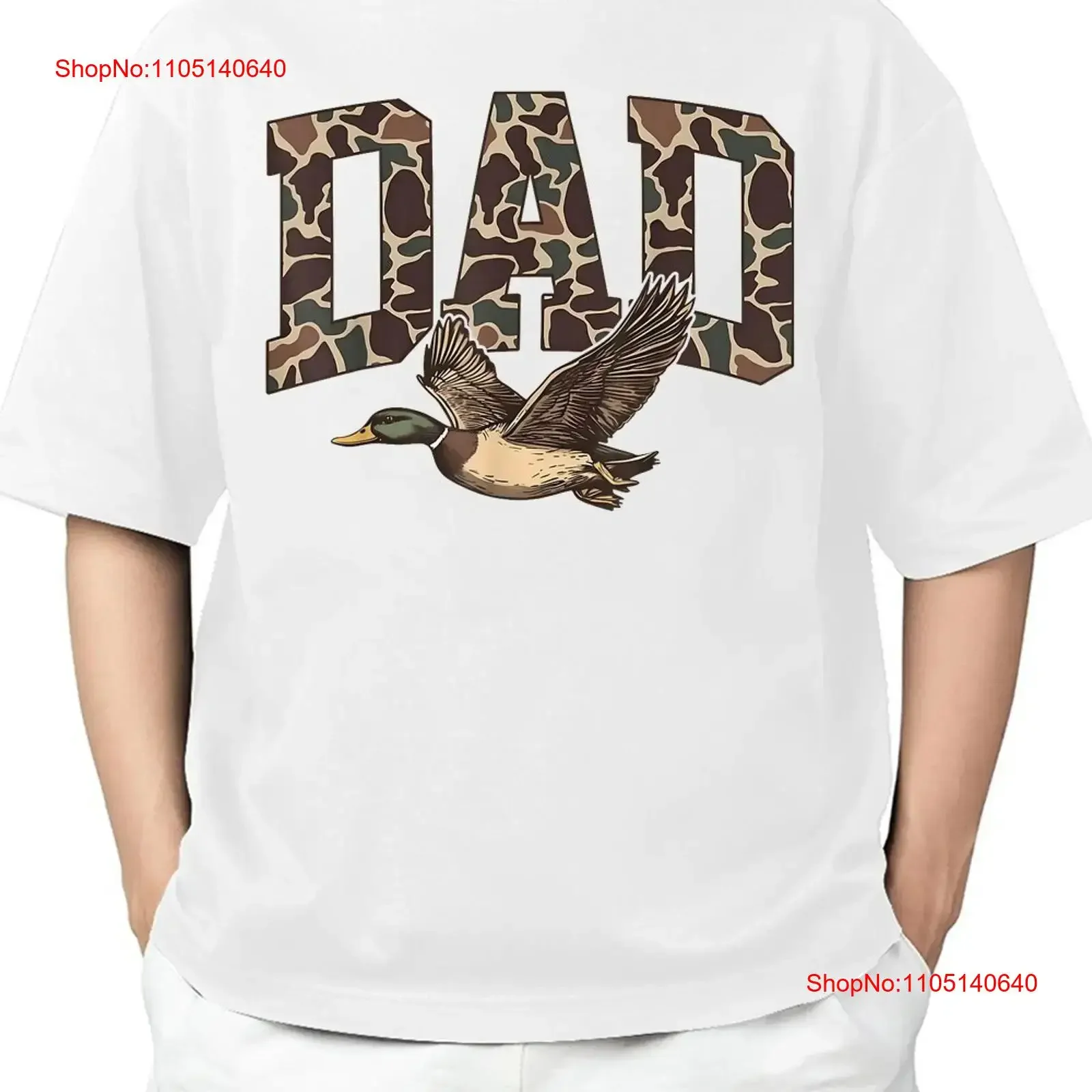 

Hunting Dad Mallard Duck Retro Camo Father's Day For Adult S 4XL T Shirt vintage Washed Top For Everyday Wear Breathable homme