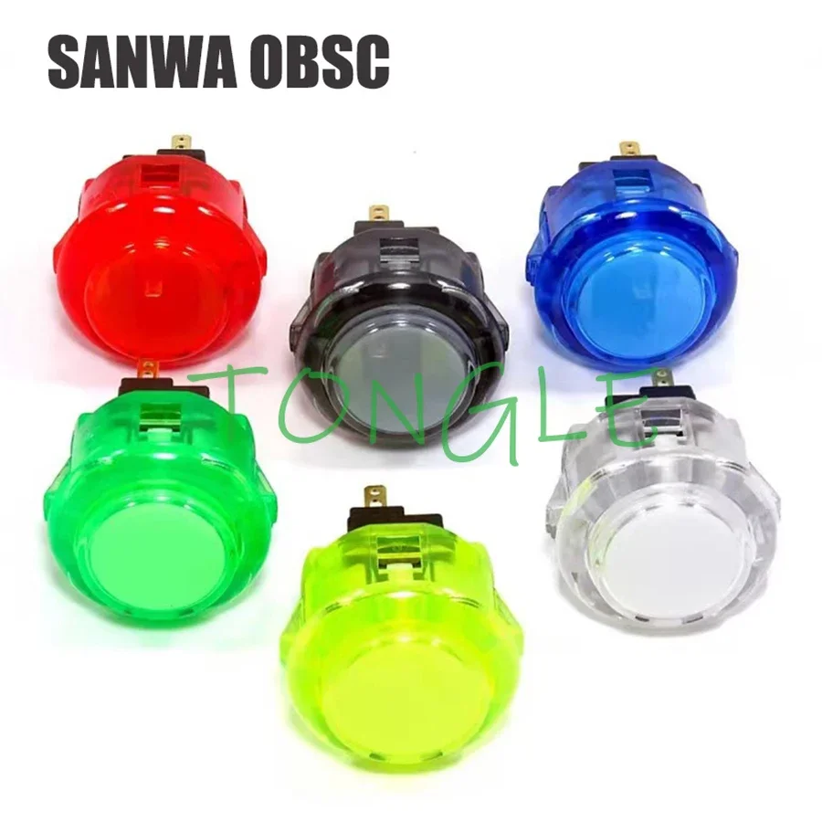 

6pcs Original Sanwa OBSC-30 24MM 30MM Push Buttons Colorful Clear Button for Arcade Jamma Mame Game Parts 6 Colors Available