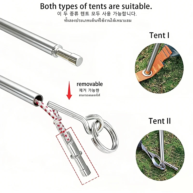 Tent Frame Replacement 8mm Aluminum Tent Rod 3.6m 4m 4.4m Outdoor Camping Fibreglass Tent Pole Repair Accessory view 6