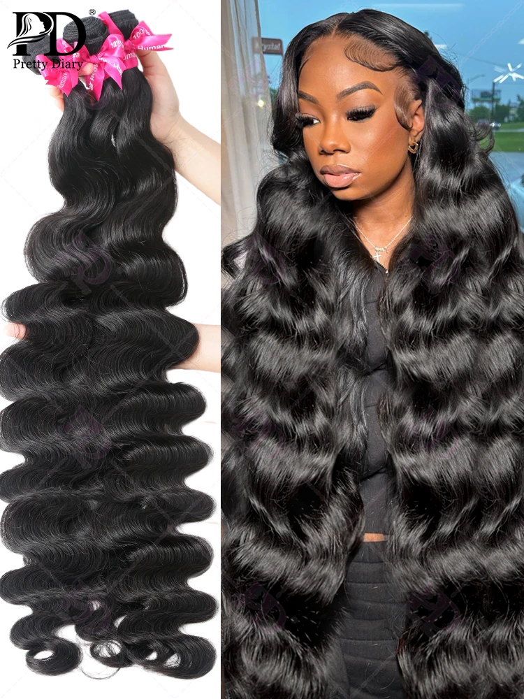 10A Body Wave Human Hair Bundles 100% Unprocessed Virgin Human Hair Weave Bundles 30Inch Long Body Wave Hair Extensions