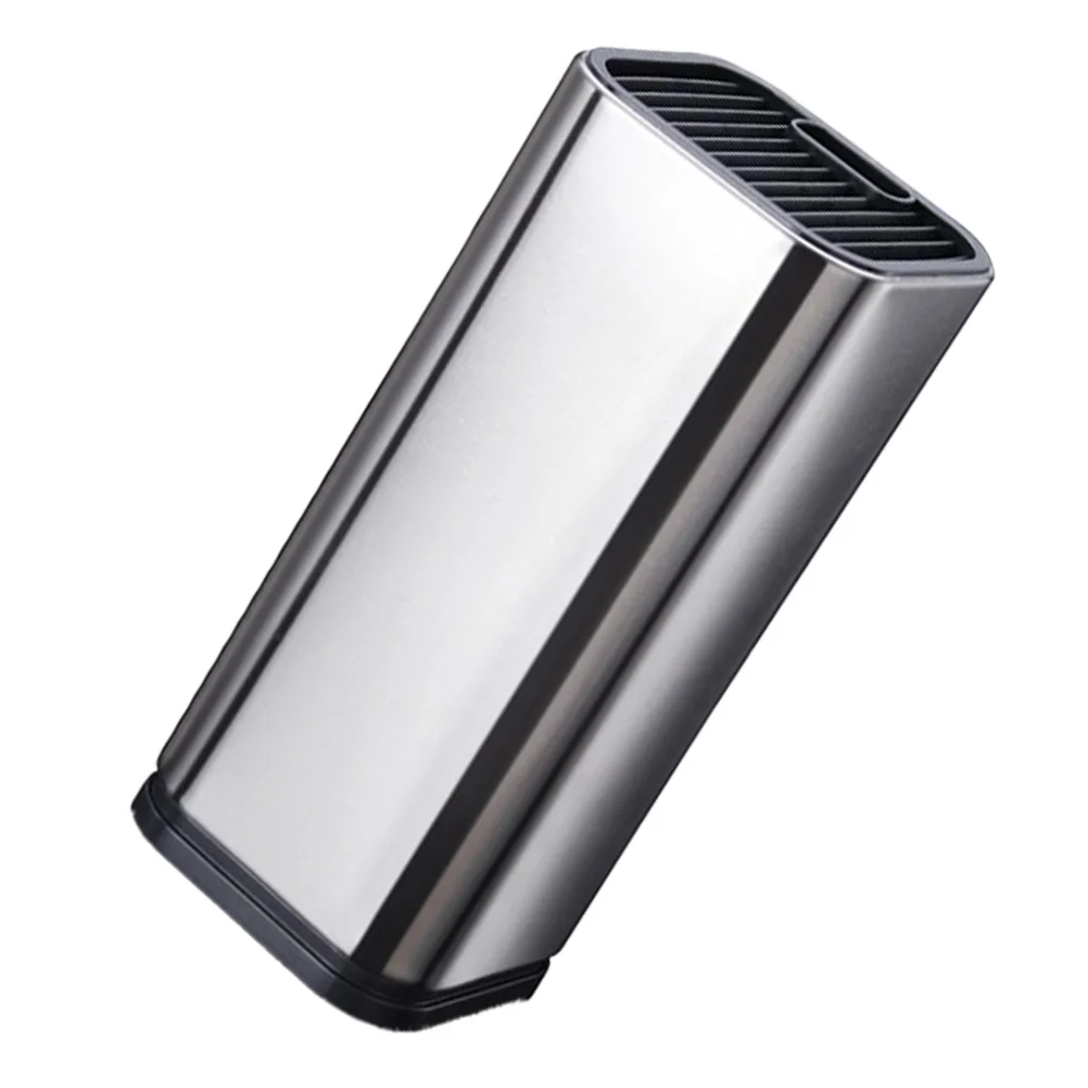 

1Pcs Silver Stainless Steel Home Knives Rack Stable Multi Slot Design for Kitchen Knives Blocks Kitchen Cutter Rack