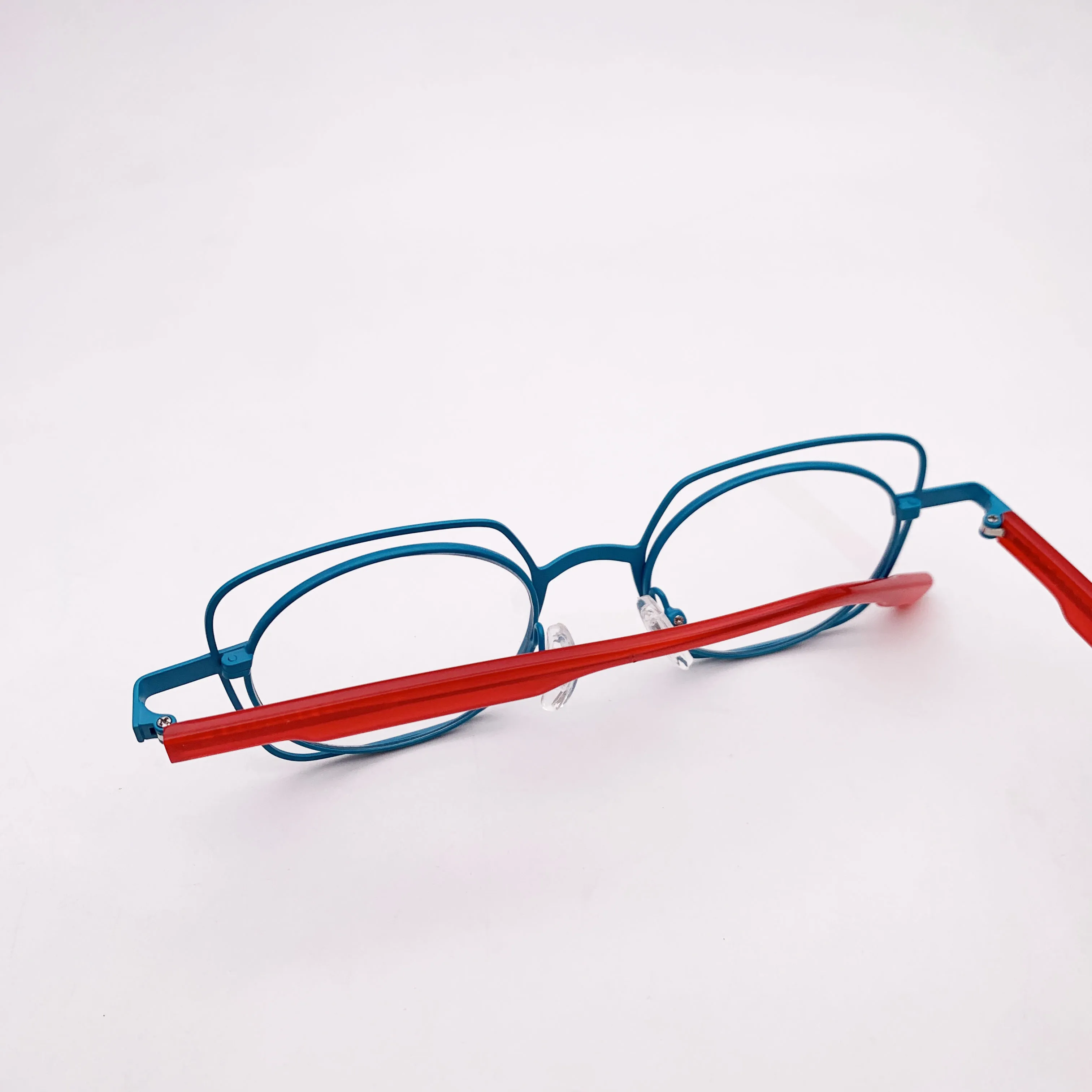 يتوهم الملونة خمر المعادن ذات الطابقين القط العين شكل النظارات البصرية إطار مشهد وصفة طبية عدسة المرأة نمط 76860