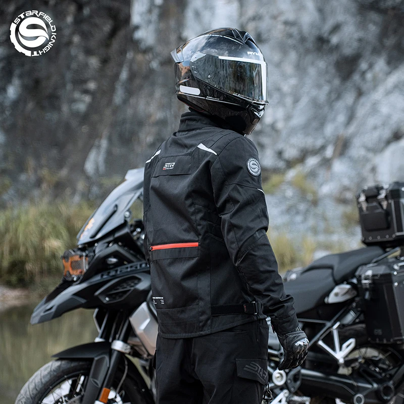 SFK Black Motorcycle Jacket 2026 New Summer Breathable High Quality Blockbuster Men's Riding Clothing Winter Warm Cotton Liner