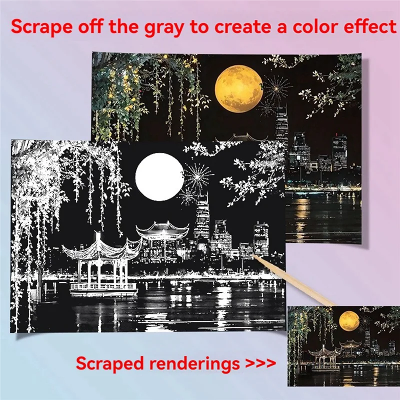 A003 Handmade Accessories Adults Scratching Drawing Decompression Tool Toy Scraping Painting Birthday Gift DIY Craft