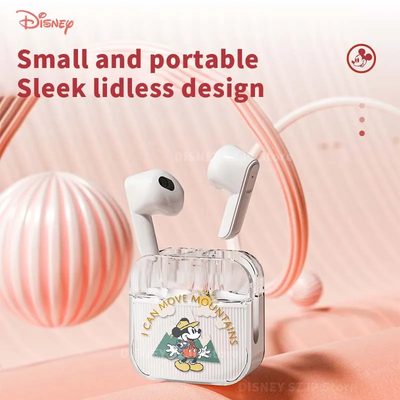 New Disney Stitch Angel Wireless Bluetooth 5.3 Earphone Q53 HiFi Surround Sound Headset Noise Reduction Headphone Long Endurance