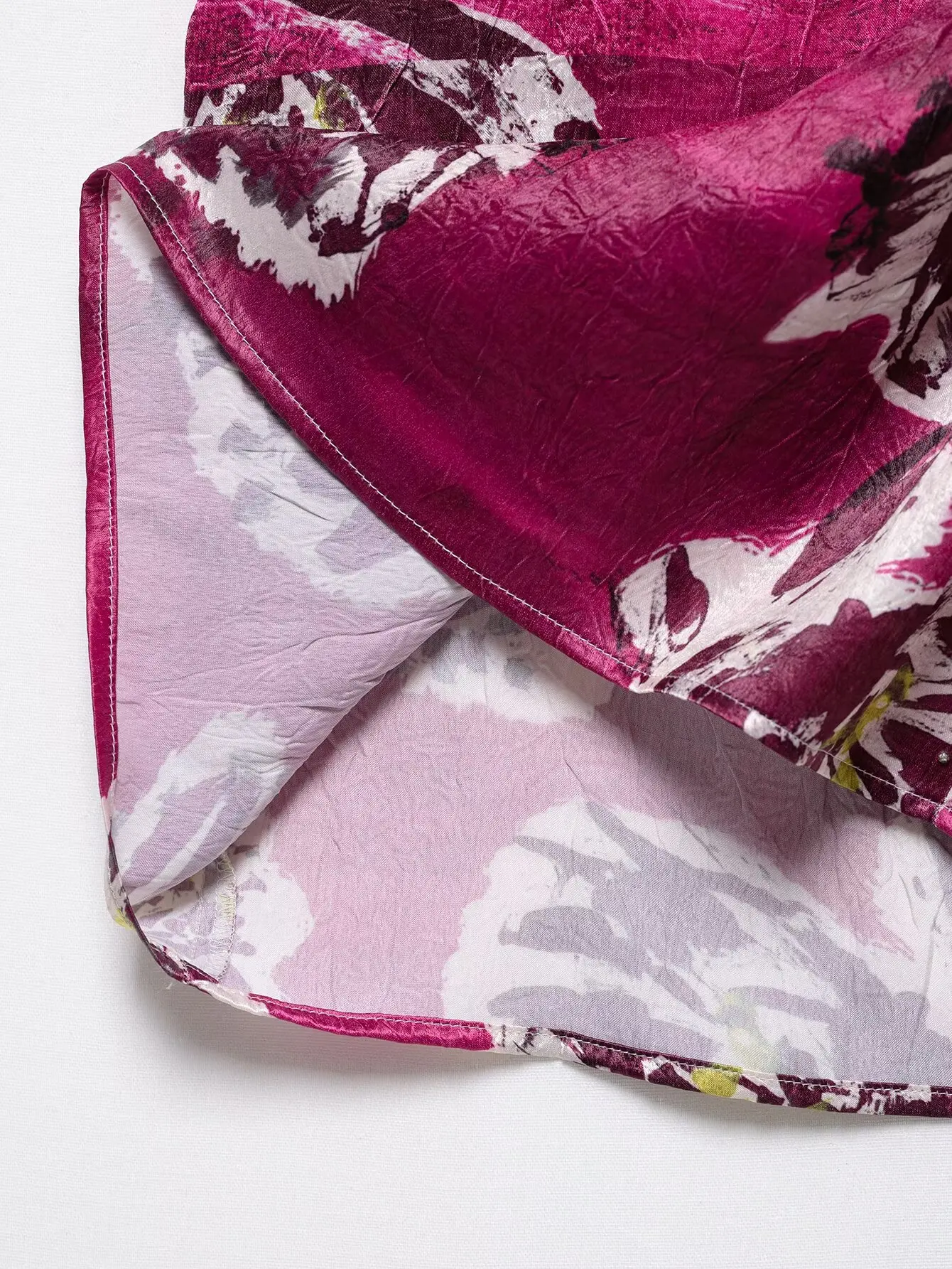 エレガントな女性のファッションストライプ花パッチワークプリントバックスプリットミディスカート段段faldas mujer女性の夏のサイドジッパースカートQUN9078