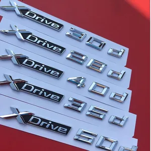 3D Black Car Fender Kofferabzeichen Aufkleber für BMW x1 x2 x3 x5 x6 x7 xDrive 18d 30d 30d 35d 40d 48d 50d Emblem Logo Accessoires 8 Hauptverkäufe BMW x6 Emblem - №2