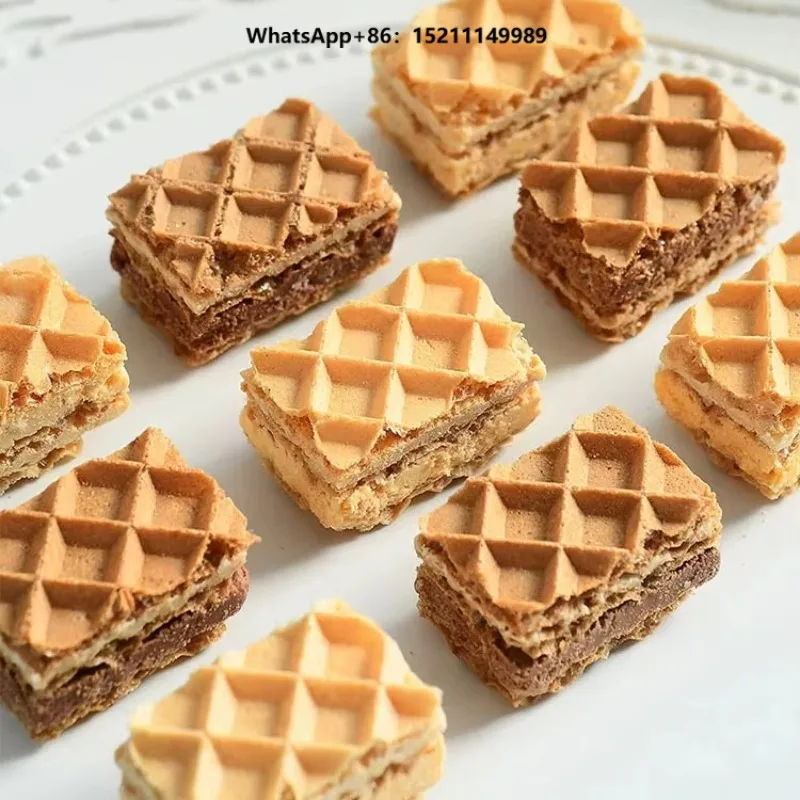 New Automatic Wafer Biscuit Waffle Making Machine High Performance Large Capacity Bakery Equipment