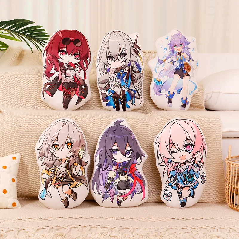 Honkai Star Rail Plush Pillow Kafka March 7th Seele Bailu Jing Yuan Sofa Anime Game Cushion Peripheral Stuffed Doll Toys