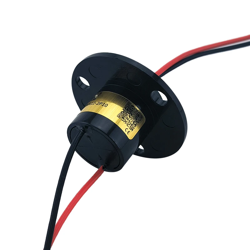 2 wires, 10A current, outer diameter 22mm, miniature slip ring, industrial automation pan/tilt slip ring, collector ring