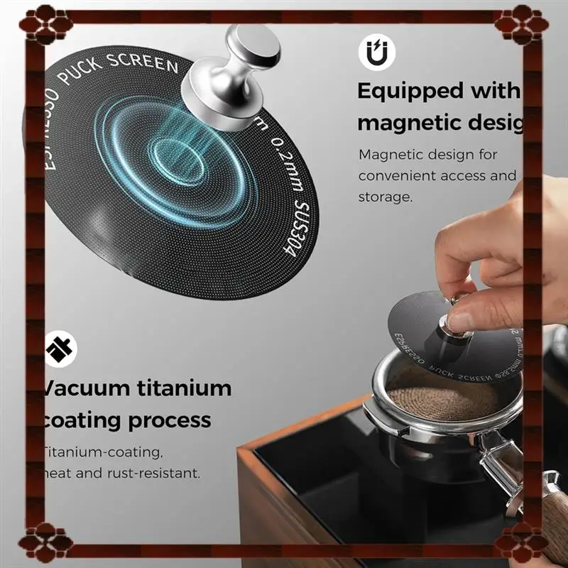 24-часовая доставка, шайба для эспрессо, 58 мм, 0,2 мм, ультратонкий экран для корзины портафильтра, сетка для шайбы для эспрессо