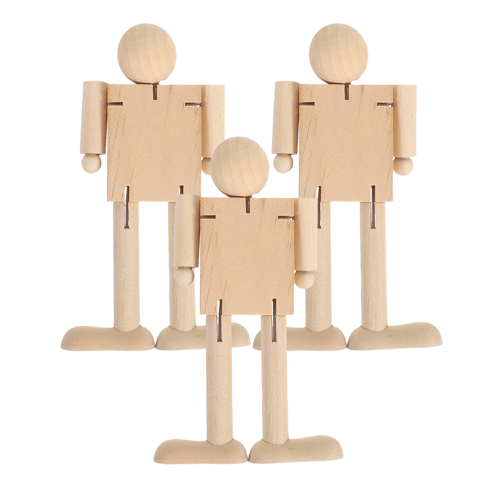 

3 Pcs Wooden Robot Art Figure Action Drawing Articulated Jointed Mannequin