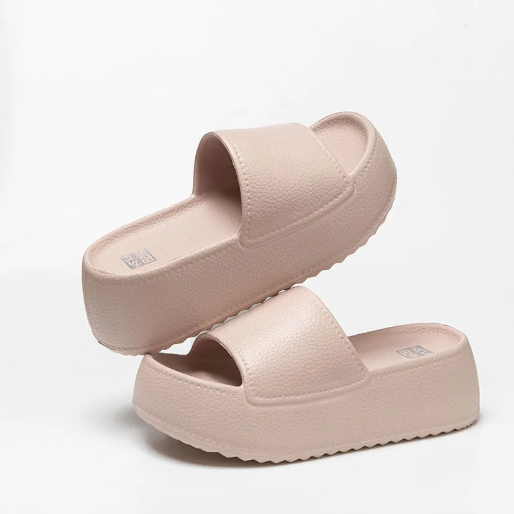 

Новые круглые сандалии из ЭВА с открытым носком, массивные прогулочные тапочки с открытым носком и подушкой, повседневная женская мягкая домашняя обувь на массивном каблуке