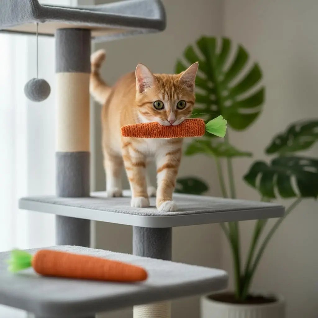 Carrot Shaped Cat T…