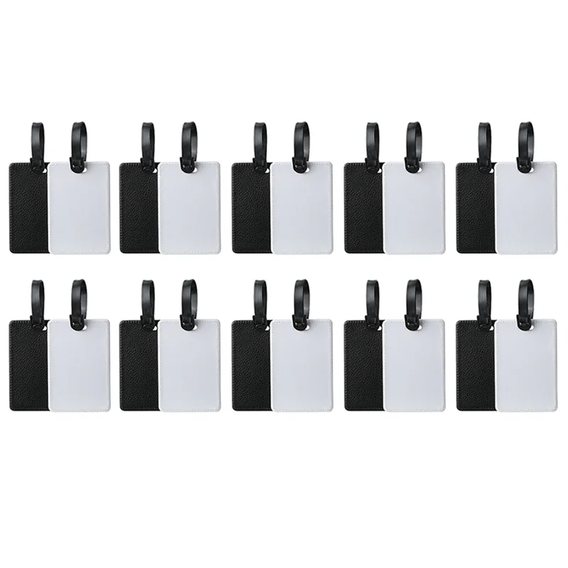 

ADP-20Pcs Sublimation Blank Luggage Tags Blank Travel Tags with Strap Heat Transfer Card DIY for Christmas, 4.1 x 2.76 Inch